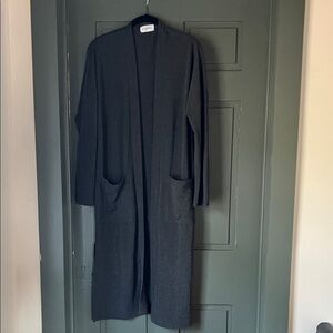 Carly Jean Los Angeles Charcoal Open Front Cape